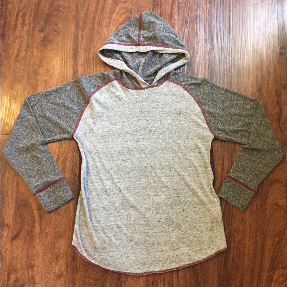 Boys BKE medium LS hooded shirt